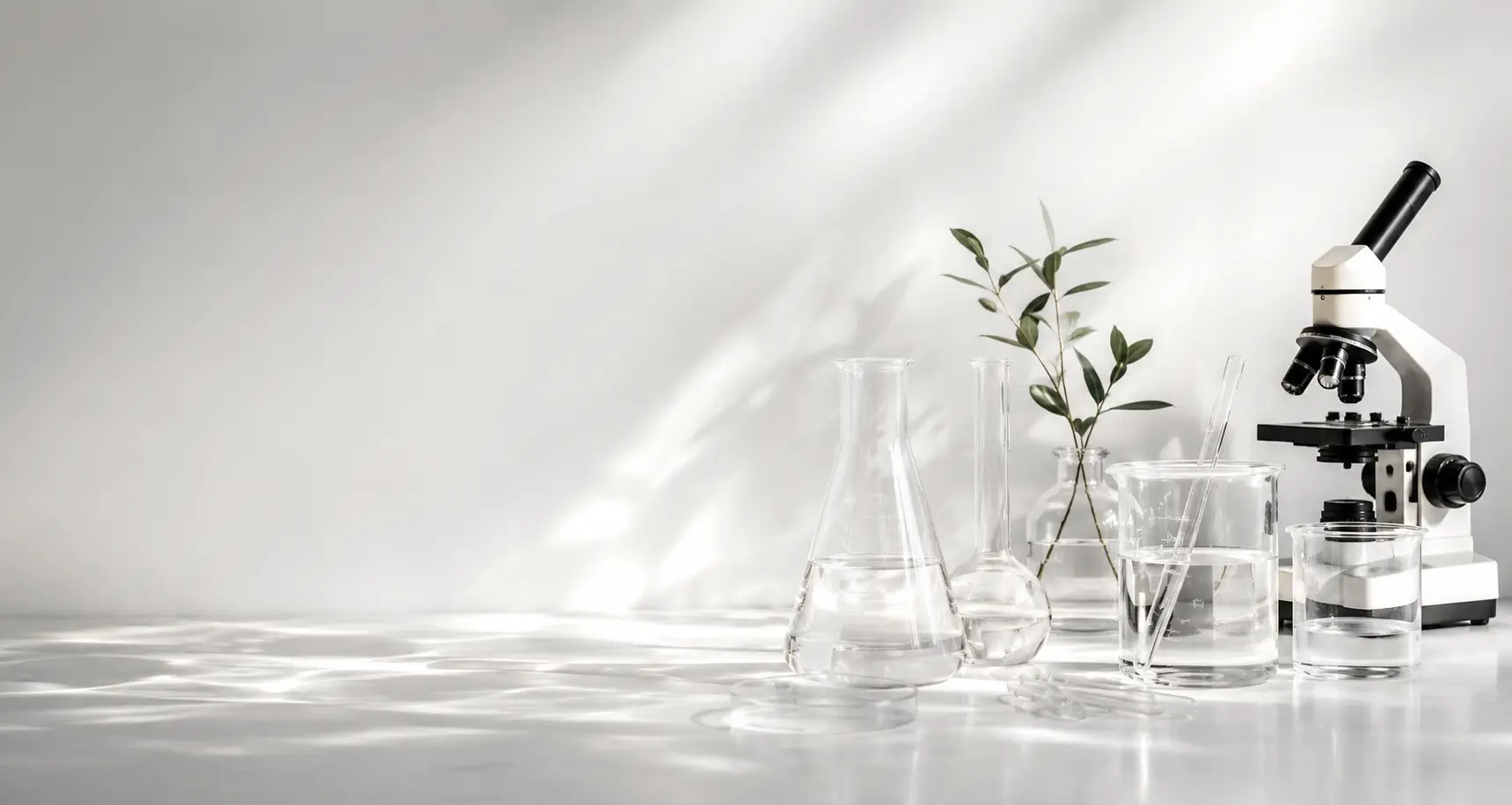 Escena editorial sobre ciencia cosmética y productos Rheology